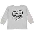 thumbnail image 3 of Inktastic I Love My Mommy in Black Chalk Heart Boys or Girls Long Sleeve Toddler T-Shirt, 3 of 5