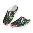thumbnail image 2 of Wukai Cartoon Leaf Mushroom Red Print Women's Indoor Bedroom Slipper Slip On Shoes, Unisex House Shoes with Anti-Skid Sole for Men, Gift for Women Men-35/36, 2 of 7