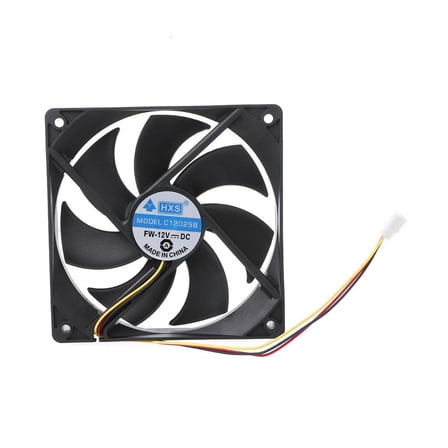 Yammee 120x120x25mm Cooler Fan DC 12V 0.15A 3 Pin 7-Blade Computer Case Cooling