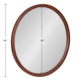 thumbnail image 6 of Kate and Laurel Hogan Farmhouse Round Wall Mirror, 32 inch Diameter, Walnut Brown, Sophisticated Modern Mirror for Wall, 6 of 8