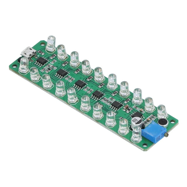 Medidor De VU, Protección De Conexión Inversa. Potenciómetro Ajustable Sensor Activado Por Voz Módulo De Medidor De VU LED Señal Colorida Para Nivel De Sonido De Prueba