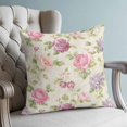 thumbnail image 6 of 18x18 Pillow Covers Set of 2, Pink Purple Vintage Floral Throw Pillow Covers Decorative Couch Cushion Case, Hydrangea Botanical Elegant Microfiber Square Pillowcases for Bedroom Car Living Room, 6 of 9