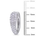 thumbnail image 2 of Everly Women's 1ct TW Diamond Cluster Hoop 14k White Gold Earrings, 2 of 7