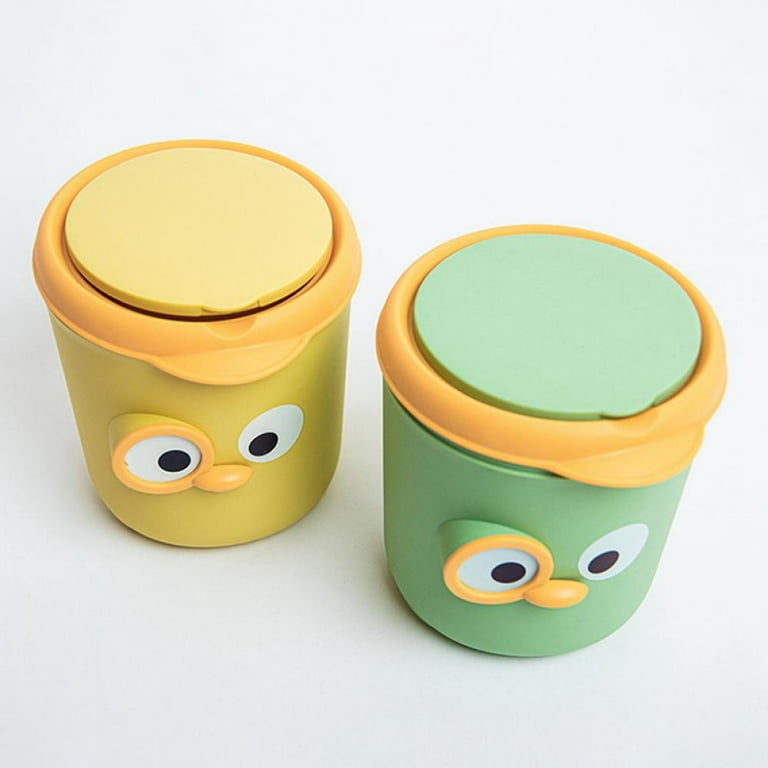 Desktop Trash Can Office Cartoon Cute Ins Trash Can Household Simple with  Lid Storage Can