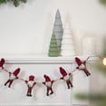 thumbnail image 2 of Northlight Knit Gnome Novelty Christmas Garland - 3.5' x 4.5" - Red - Unlit, 2 of 3