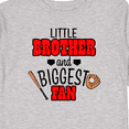 thumbnail image 4 of Inktastic Little Brother and Biggest Fan Baseball Glove and Bat Boys Long Sleeve Toddler T-Shirt, 4 of 5