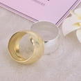 thumbnail image 2 of Decorative Napkin Ring Handmade Round Shape Metal Napkin Holder Wedding Party Dinner Table Decor (Golden), 2 of 8