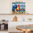 thumbnail image 5 of Framed Canvas Wall Art for Living Room Farm Rooster Sunflower Wall Decor, Blue Wood Grain Chicken Animal Aesthetic Paintings for Bedroom Office Kitchen, Ready to Hang Artwork Wall Pictures 8x8 Inch, 5 of 9