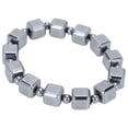 thumbnail image 3 of Natural Terahertz Rectangle Bracelet, Promote Blood Circulation Terahertz Bracelet Rectangle Beads  For Women For Outdoor, 3 of 8