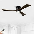 thumbnail image 2 of Tower Fan 52" Ceiling Fan with Lights Remote Control,Quiet DC Motor 3 Blade Ceiling Fans 6 Speed Levels,Reversible Ceiling Fan, for Patio Living Room, Bedroom, Office,Indoor.(Matte Black +Black Walnu, 2 of 19