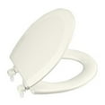 thumbnail image 2 of KOHLER K-4712-T-0 Triko Elongated Molded-Wood Toilet Seat with Color-Matched Hinges, White, 2 of 3