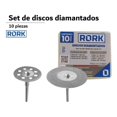 thumbnail image 2 of Kit Discos Diamantados Mototool Taladro Precisión 10 Piezas Rork MT-013, 2 of 6