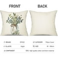 thumbnail image 6 of Farmhouse Pillow Covers 18x18 Set of 4,Eucalyptus Leaves Decorations Truck Vase Home Sweet Home Linen Cushion Case Gifts for Home Decor…, 6 of 6