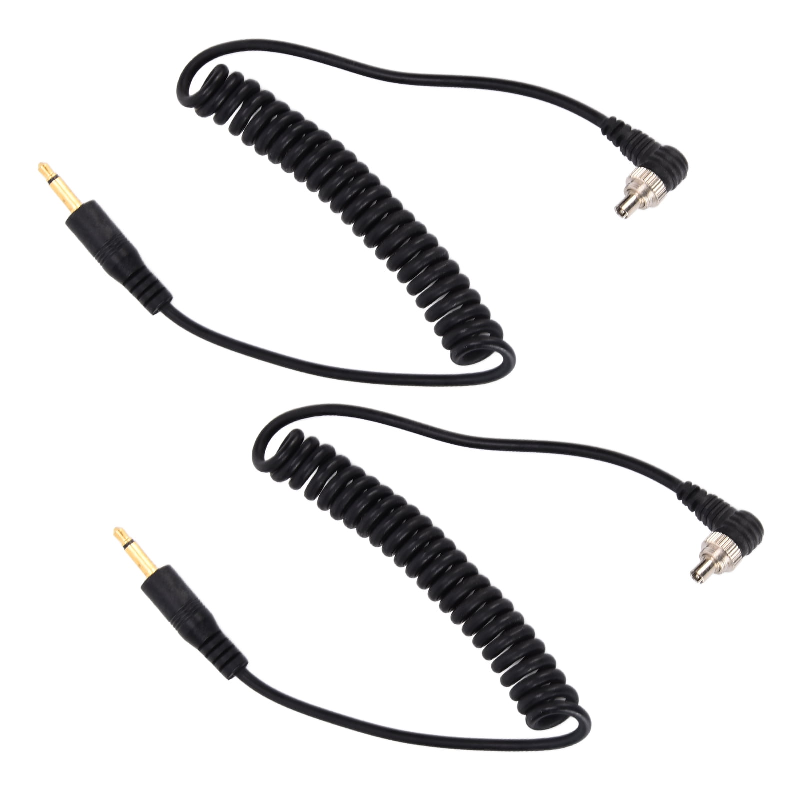 Camera Flash Coiled Cable, Plug And Play 3.5mm To Male PC Flash Sync
