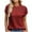 Watermelon Red, variant on ameIAEA Women's Short Sleeve Knitted Shirts Crewneck Solid Color Sweater Spring Summer Tops