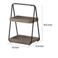 thumbnail image 5 of Benjara Nick 19" 2 Tier Decorative Tray Stand- Black Iron Frame- Gray Wood, 5 of 6