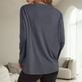 thumbnail image 4 of Womens Long Sleeve Workout Tops Shirts Fashion Oversized Casual Basic Crewneck Fall Clothes for Women Tees Blouses, 4 of 6