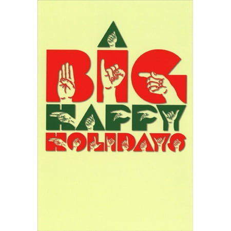 Nobleworks Big Happy Holiday Sign Language Christmas Card - Walmart.com