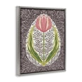 thumbnail image 3 of Stupell Industries Symmetrical Spring Tulip Gray Framed Floater Canvas Wall Art design by Hannah Beisang, 21 x 17, 3 of 9