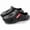 With red label - Black, variant on Men'S Summer Outdoor Closed-Toe Clogs with Breathable Perforations, Non-Slip Coconut Half-Slippers Sandals