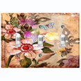thumbnail image 1 of Metal Light Switch Plate Cover Antique Floral Butterfly Stamp Damask FLW095, 1 of 13