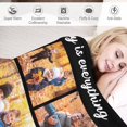 thumbnail image 4 of Personalized Blankets and Throws Custom Blankets with Photo Text Customized 1-20 Pictures Blanket for Couple Mom Dad Friend Personalized Gifts for Birthday Christmas Wedding Anniversary Blankets, 4 of 5