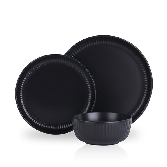 Stone Lain Logan Stoneware 12-Piece Dinnerware Set, Multiple Colors