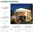 thumbnail image 6 of Vecukty 10'x10' Pop-Up Canopy Tent with Mesh Sidewalls & LED Lights, Instant Outdoor Shelter, White, 6 of 12