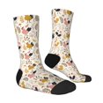 thumbnail image 3 of Uemuo Cartoon Chickens Pattern Women's Crew Socks, Soft Durable Breathable Moisture-Wicking with Odor Control Cotton socks, 3 of 9