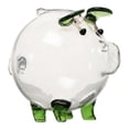 thumbnail image 3 of Bonita alcancía transparente de cristal para guardar dinero, decoración de escritorio para niños. Verde 6x7cm, 3 of 8