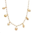 thumbnail image 7 of Faty-T Necklace for Women Paperclip Chain Necklace Ocean Starfish,Seashell Boho Bow Charms Necklaces, 7 of 7