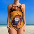thumbnail image 2 of Adventure Time Women's One-piece Swimsuit Bathing Suits High Neck Tummy Control Swimwear Swim Suit M, 2 of 7