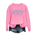 thumbnail image 4 of SCSAlgin Womens Casual Crewneck Sweatshirt Long Sleeve Tops Cute Pullover Loose Fit, 4 of 5