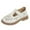 White, variant on NOKIO Girls' Mary Jane Sandals Girls' Closed Toe Mary Janes Girls Princess Shoes Spring And Autumn New Hollow Small Leather Shoes Girls Single Shoes Middle And Big Children Breathable Shoes