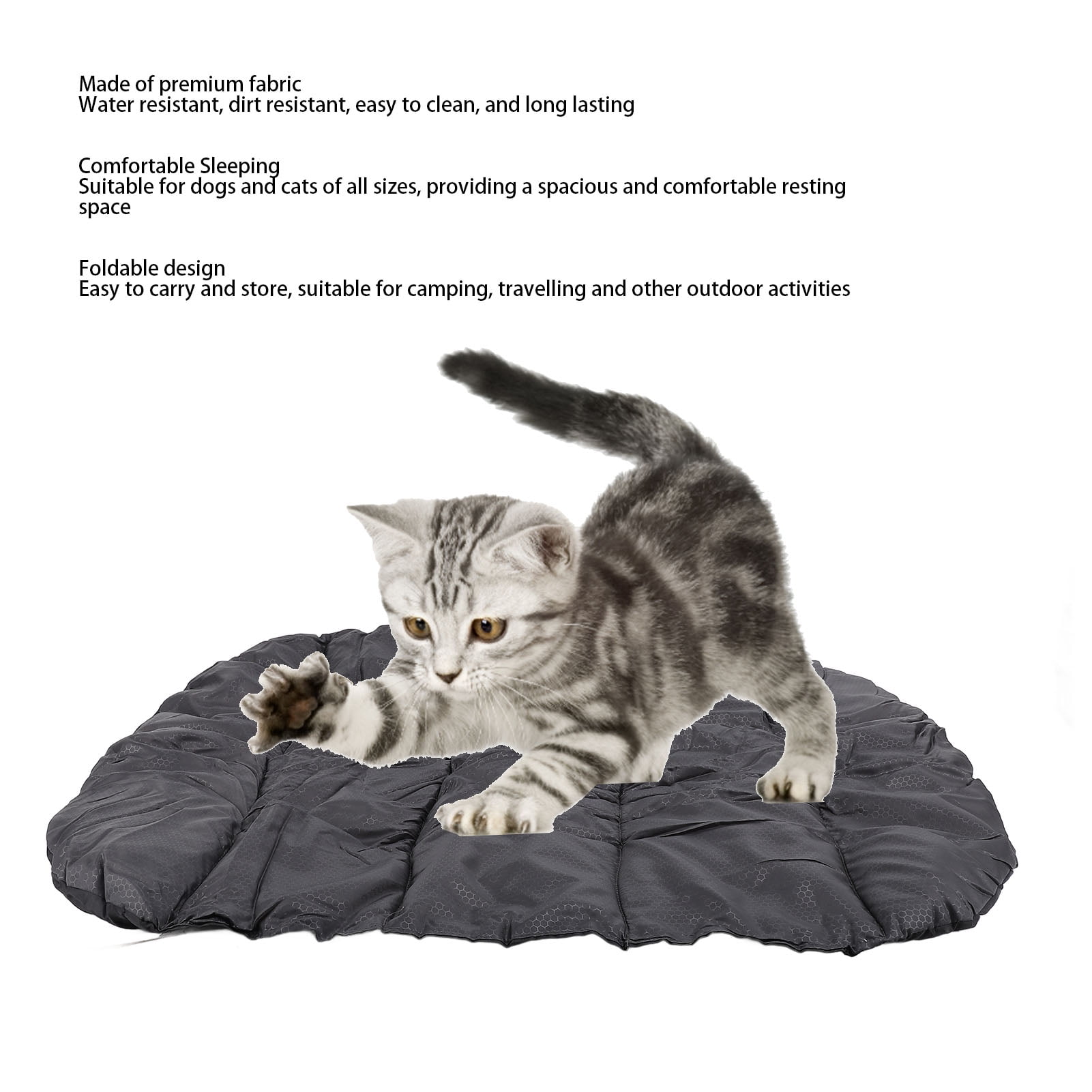 Suodoka Outdoor Dog Bed Water Resistant Foldable Portable Pet Sleeping Mat Large 42.5x30.3in / 108x77cm