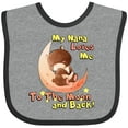 thumbnail image 3 of Inktastic My Nana Loves Me to the Moon and Back Boys or Girls Baby Bib, 3 of 4