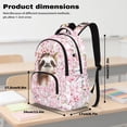 thumbnail image 6 of Jeiento Sloth 17 Inch Backpack Set 4-Piece Lunch Bag Pencil Case Water Bottle Holder Pink Cherry Blossom Lightweight Durable Large Capacity for Boys Girls Kids Students, 6 of 7