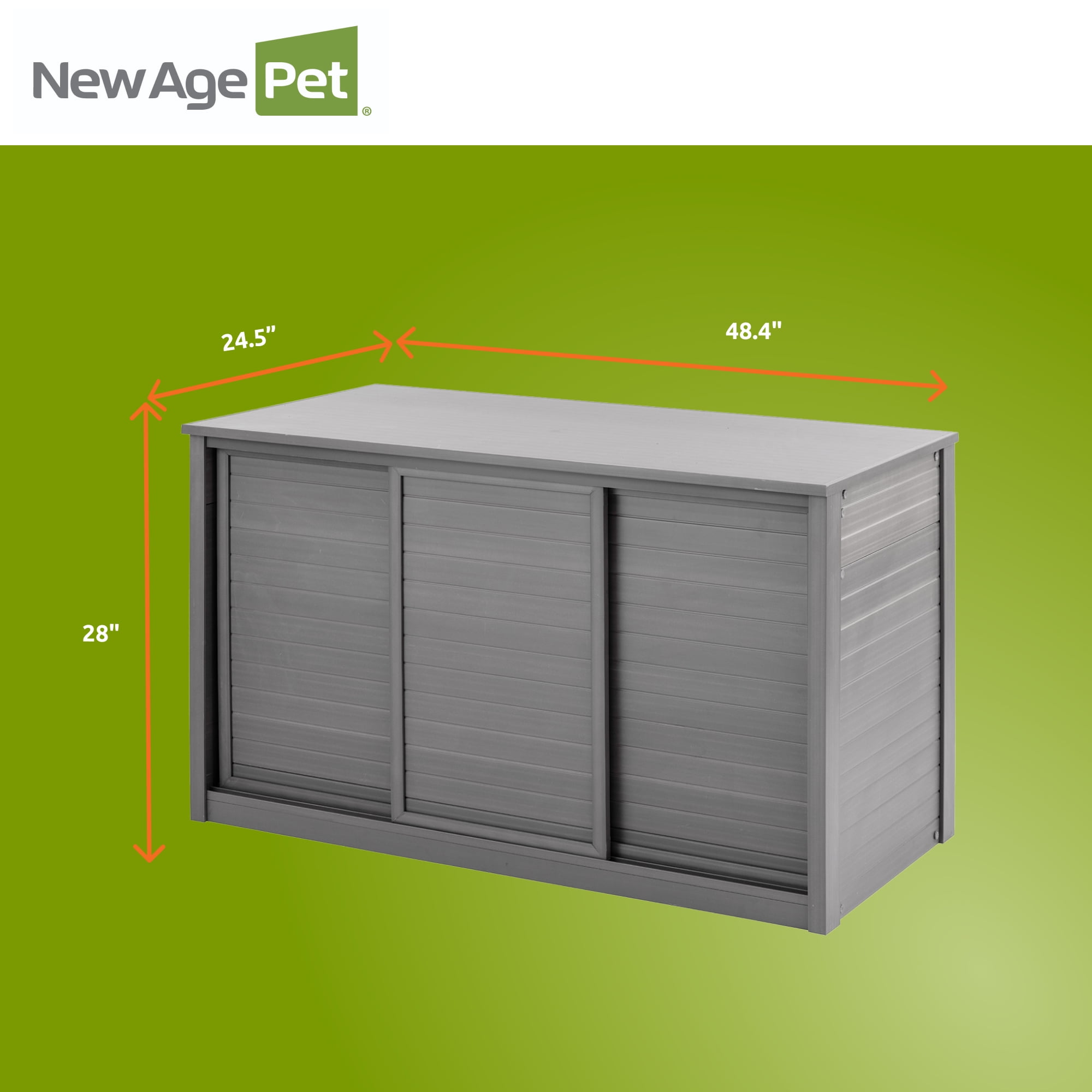 New Age Pet® ECOFLEX® 49" Storage Cabinet for Reptile Food and Substrate Storage