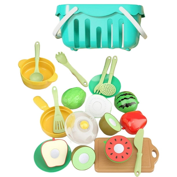 Daisyyozoid gros enfants Simulation cuisine vaisselle ensemble outils de  pansement supermarché jouer maison sac à main jouet