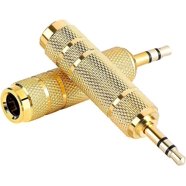 Monoprice Metal 1/4in (6.35mm) TRS Stereo Plug to 3.5mm TRS Stereo Jack ...