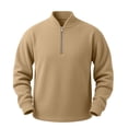 thumbnail image 3 of Corduroy Mens Crewneck Sweatshirts Fall Winter Quarter Zip Pullover Sweatshirt Long Sleeve Casual Loose Fit Outdoor Sports Jacket Comfort Sweatshirt, 3 of 7