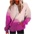 thumbnail image 3 of Jinhomg Womens Loose Comfy Sweatshirt Trendy Tie Dye Print Drawstring Hoodies Fall Lightweight Long Sleeve Casual Tops with Kangaroo Pocket Hot Pink XXL, 3 of 6