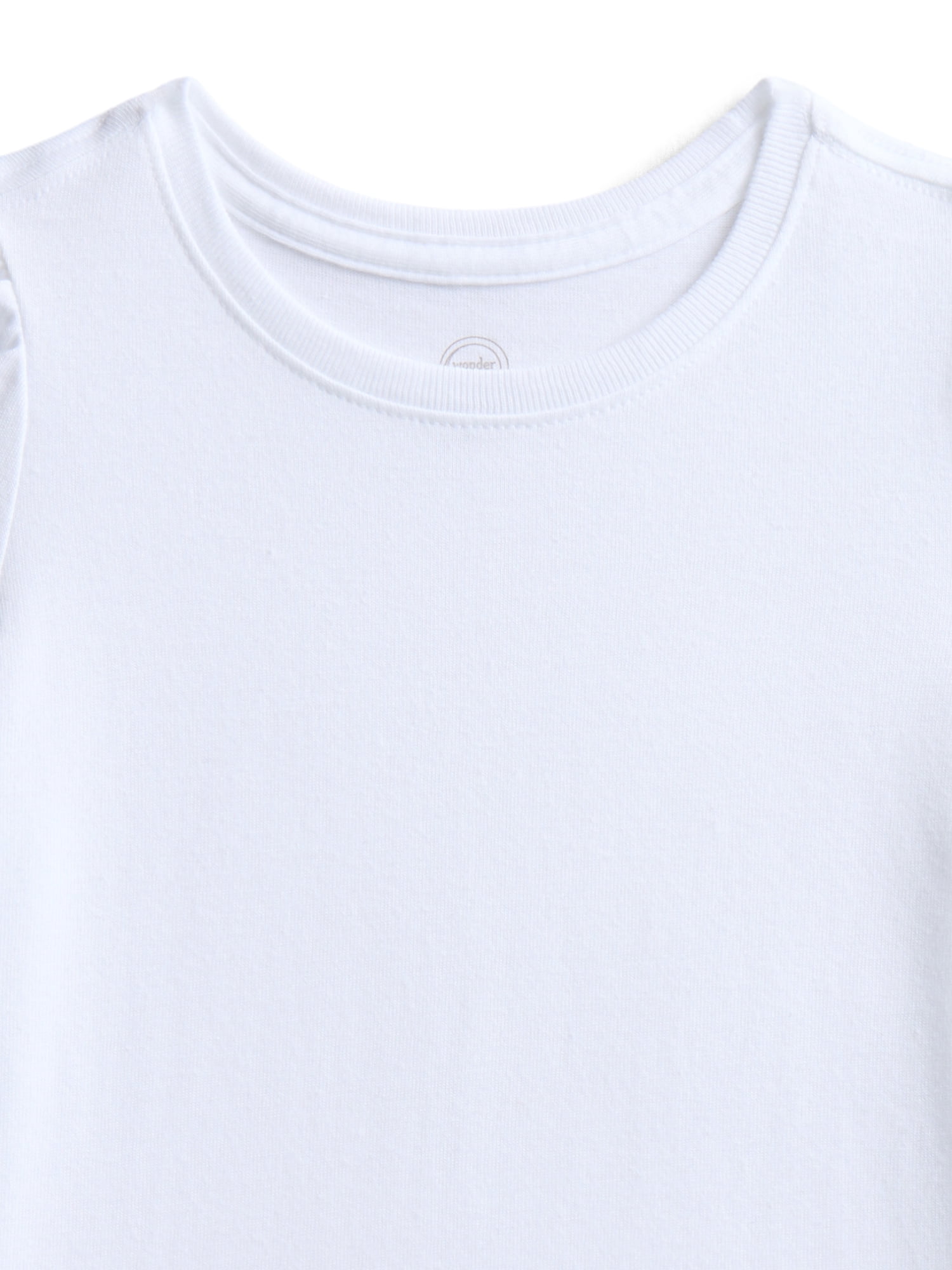 Wonder Nation Toddler Girls Tee with Short Sleeves, Sizes 18M-5T