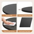 thumbnail image 5 of Ktaxon Mid-Century Sofa Table, 23.6" Wood End Table with Curved Legs, Multifunctional Nightstand Compact Round Side Table, for Living Room, Bedroom, Balcony, Home Office, Black, 5 of 7