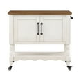 thumbnail image 4 of The Pioneer Woman Two-Tone Kitchen Cart Made With Solid Wood Frame, White, 4 of 12
