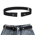 thumbnail image 5 of Helii Men's Comfort Adjustable No Buckle Elastic Belt Hook Loop Fastener Stretch Belt for Jeans Khaki Pants, 5 of 5