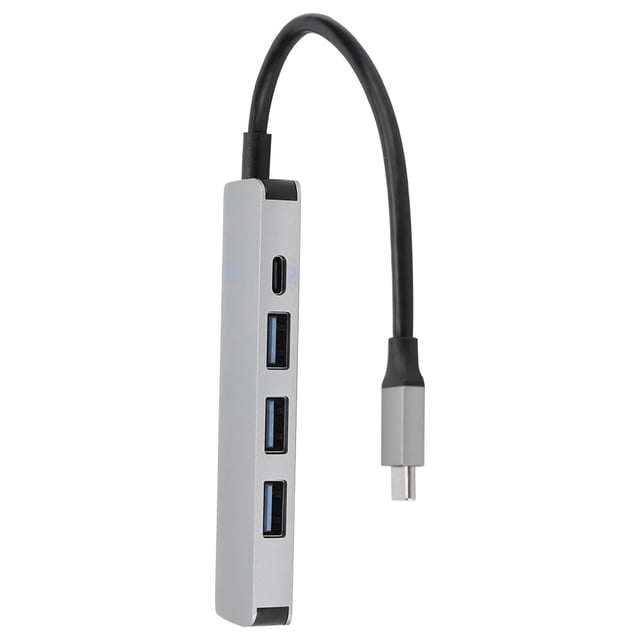 Estación de acoplamiento tipo C de aleación de aluminio estación de acoplamiento USB30 concentrador USB30 de 4 puertos compatible con ratón de teclado portátil de