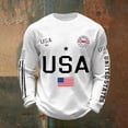 thumbnail image 2 of HXWCHs Men's Independence Day Themed Printed Casual Crew Neck Long Sleeve Hoodless Sweatshirt for Everyday Wear XXL White, 2 of 3