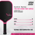 thumbnail image 2 of Paleta de pickleball LANALA RAW de fibra de carbono T700 aprobada por la USAPA, 2 of 7