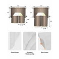 thumbnail image 6 of Brown Ombre Kitchen Curtains Swag Valance and Tier Curtains Set 36 Inch Length, Modern Gradient Abstract Art Rod Pocket Drape Panels Pair Swag Curtains for Bathroom/Cafe/Window, 6 of 6